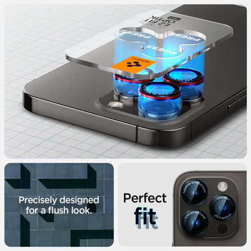 Spigen iPhone 15 Pro Max / 15 Pro Lens Protector – Optik Pro EZ Fit